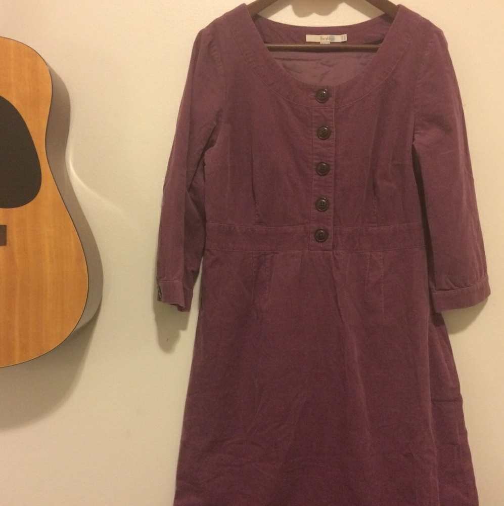 Boden Purple Corduroy Dress
